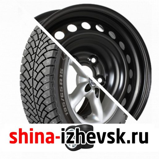 Колесо в сборе BF Goodrich G Force Stud 205/55 R16 Q 94 + MW Eurodisk 16012 6.5xR16 5×114.3 ET45 DIA60.1 Черный в Ижевске